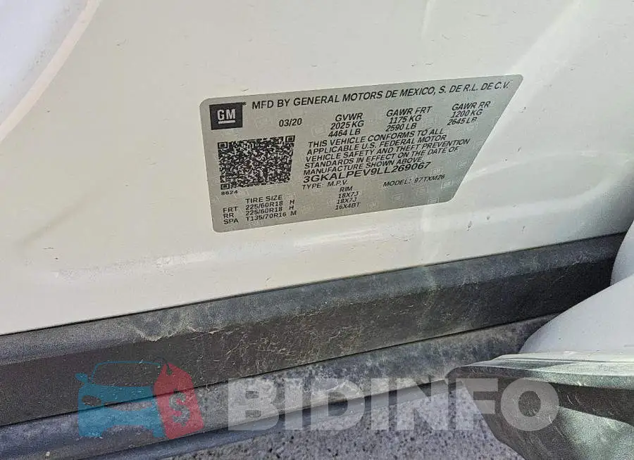 3GKALPEV9LL269067 Photo# 13