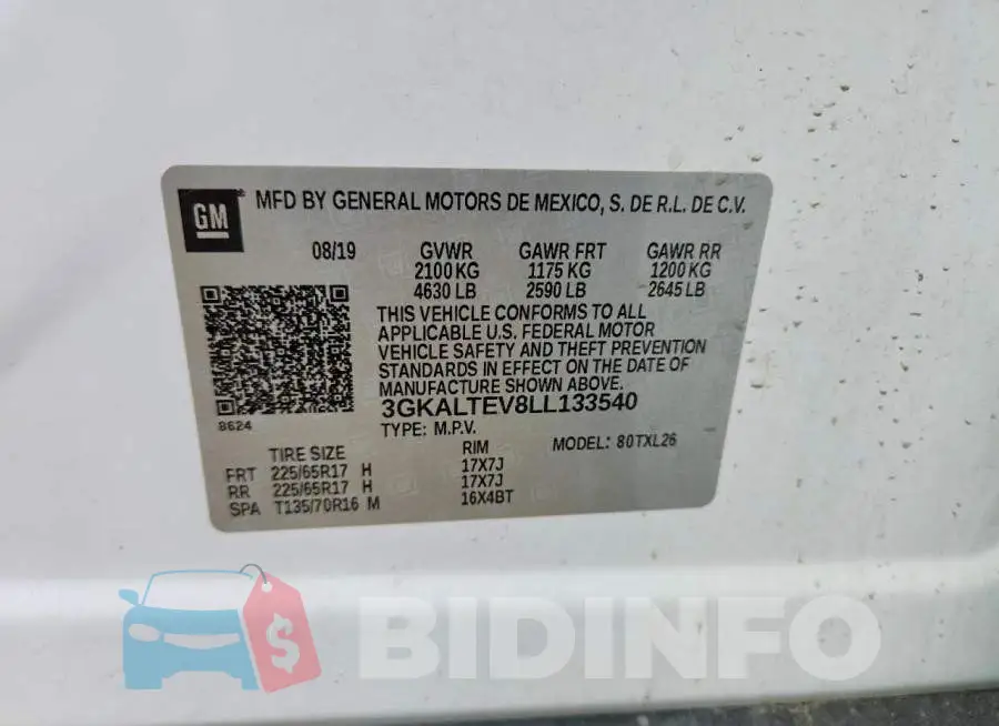 3GKALTEV8LL133540 Photo# 13