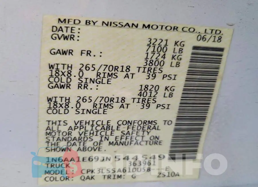 1N6AA1E69JN544549 Photo# 12
