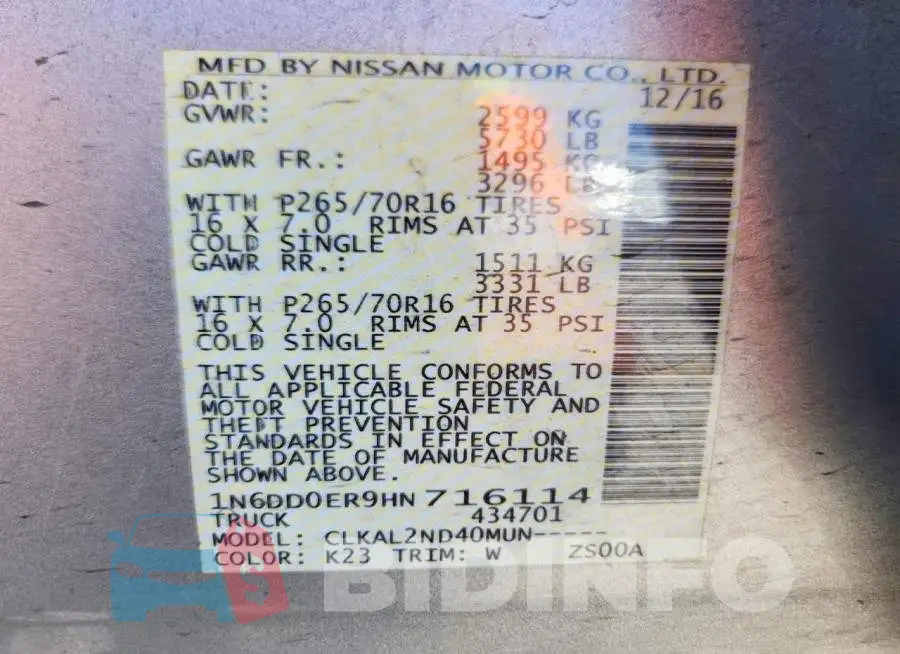 1N6DD0ER9HN716114 Photo# 13