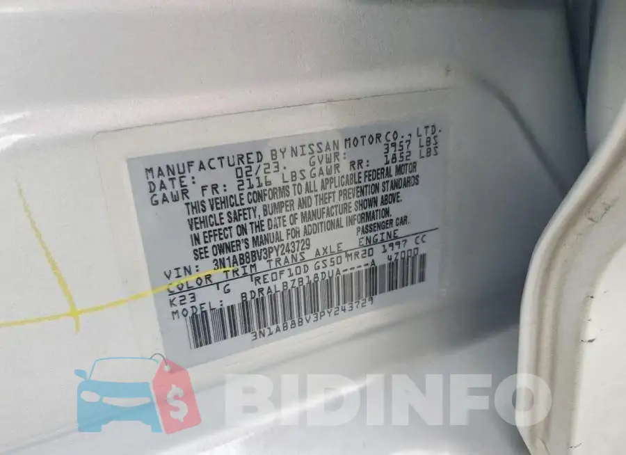 3N1AB8BV3PY243729 Photo# 13