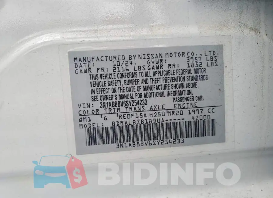 3N1AB8BV6SY254233 Photo# 12