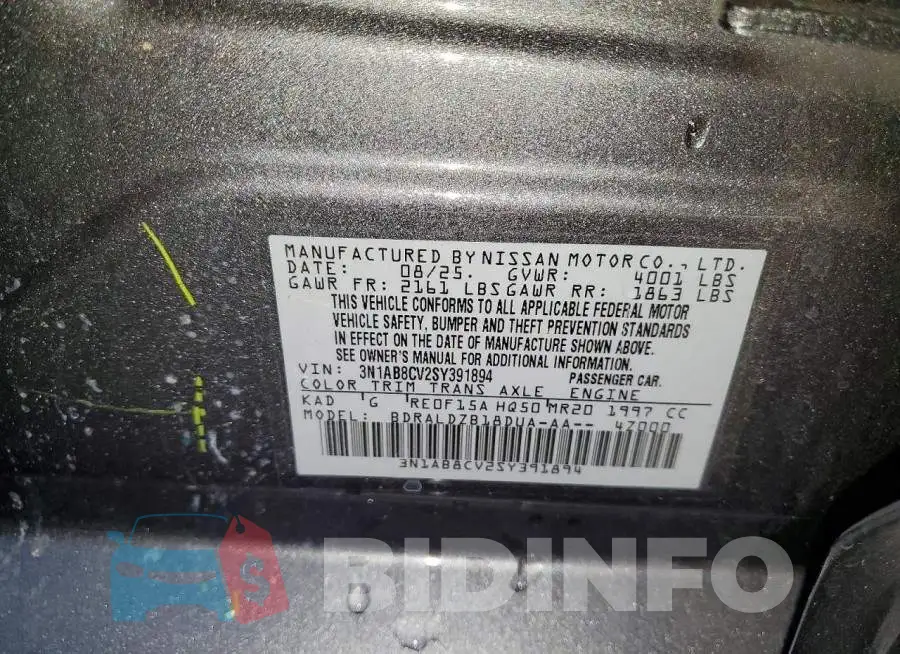 3N1AB8CV2SY391894 Photo# 12