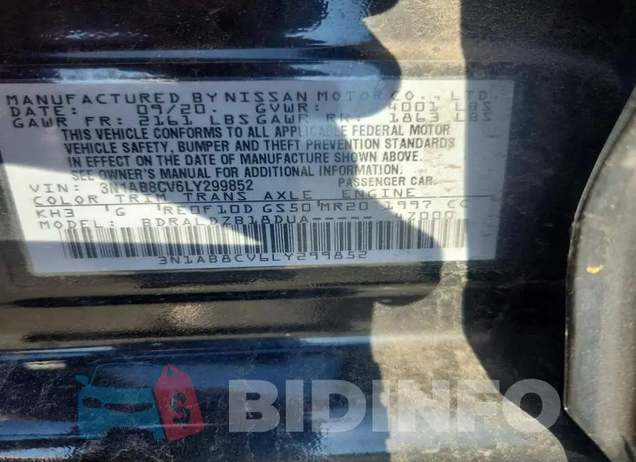 3N1AB8CV6LY299852 Photo# 12
