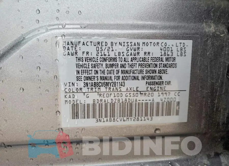 3N1AB8CV6MY281143 Photo# 12