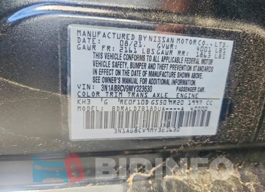 3N1AB8CV9MY323630 Photo# 12