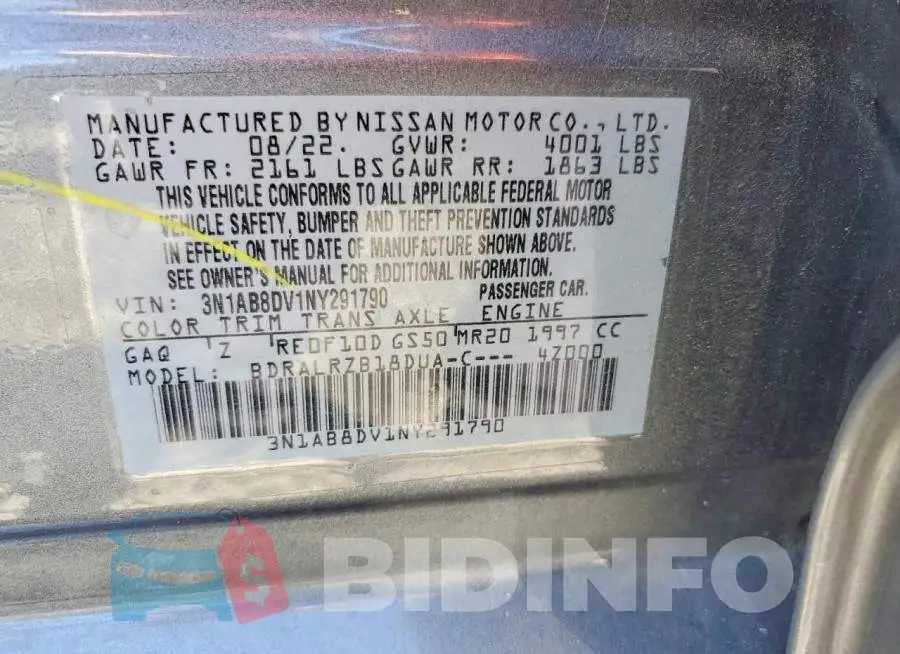 3N1AB8DV1NY291790 Photo# 12