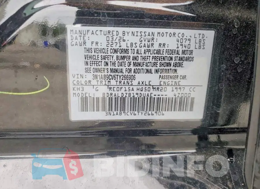 3N1AB9CV6TY266906 Photo# 12
