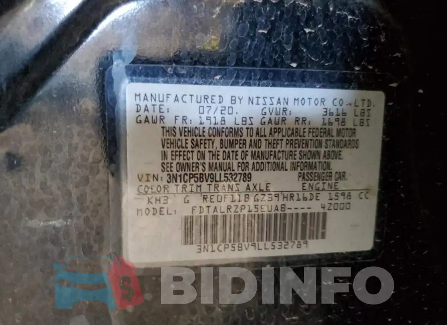 3N1CP5BV9LL532789 Photo# 12