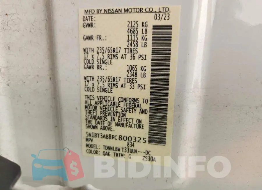 5N1BT3AB8PC800325 Photo# 14