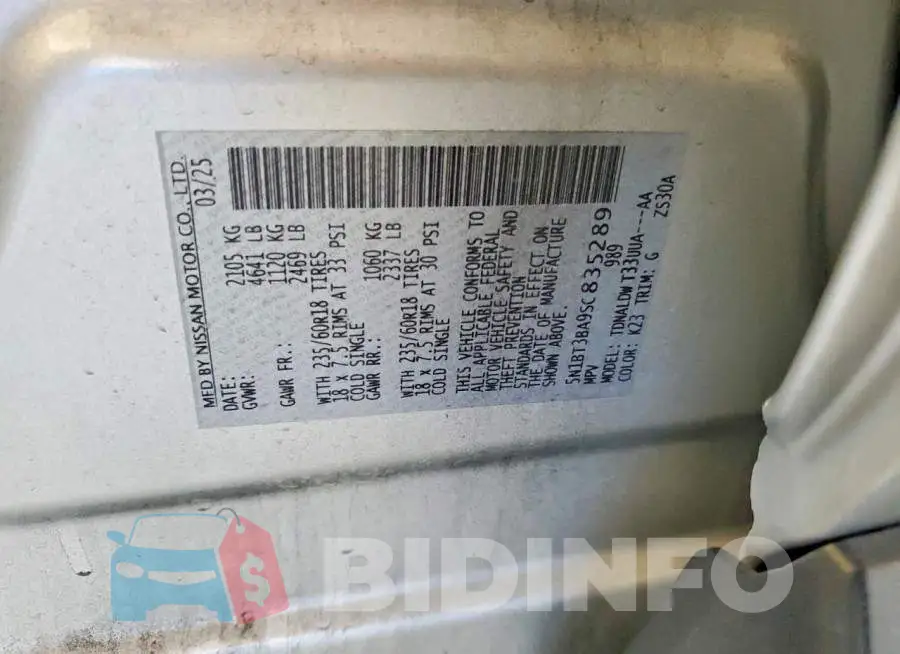 5N1BT3BA9SC835289 Photo# 13