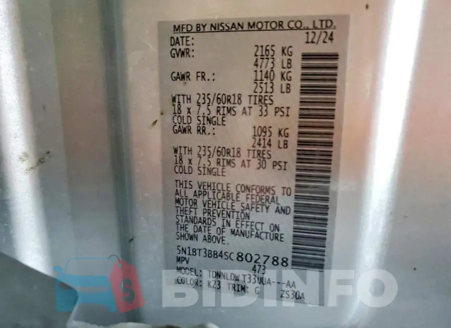 5N1BT3BB4SC802788 Photo# 14