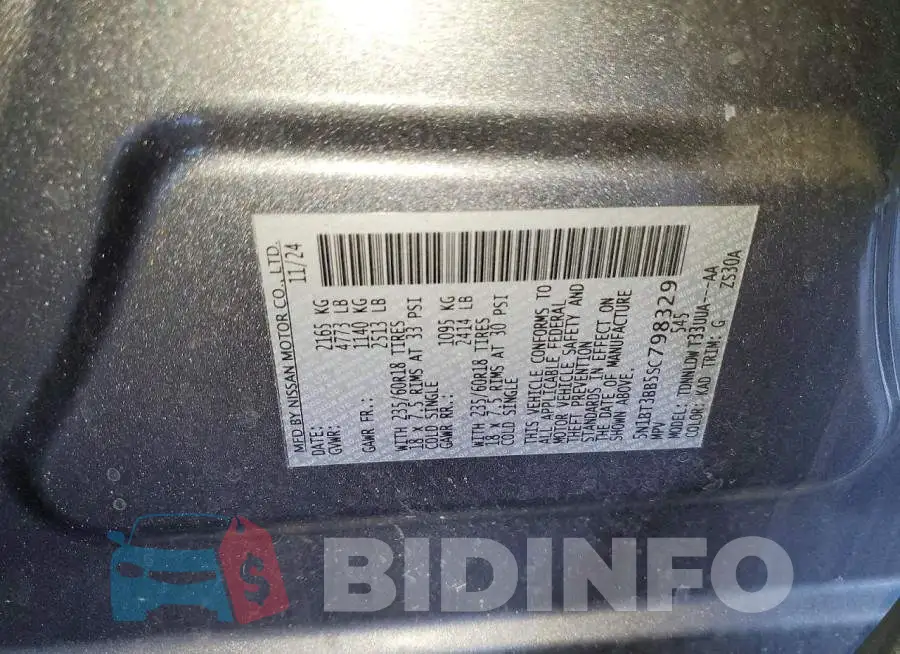 5N1BT3BB5SC798329 Photo# 14