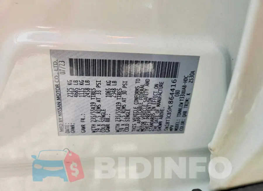5N1BT3CB5PC864416 Photo# 13