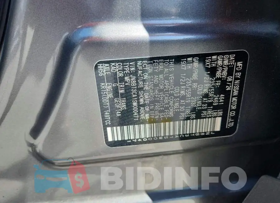 JN8BT3CA1SW000471 Photo# 12