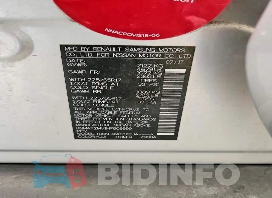 KNMAT2MV1HP609999 Photo# 13