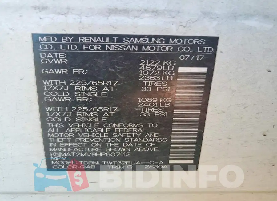 KNMAT2MV9HP607112 Photo# 13