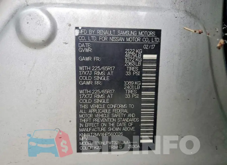 KNMAT2MVXHP560026 Photo# 13