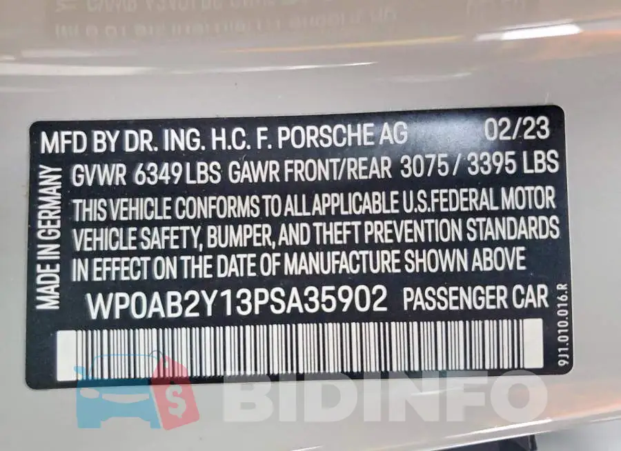 WP0AB2Y13PSA35902 Photo# 12