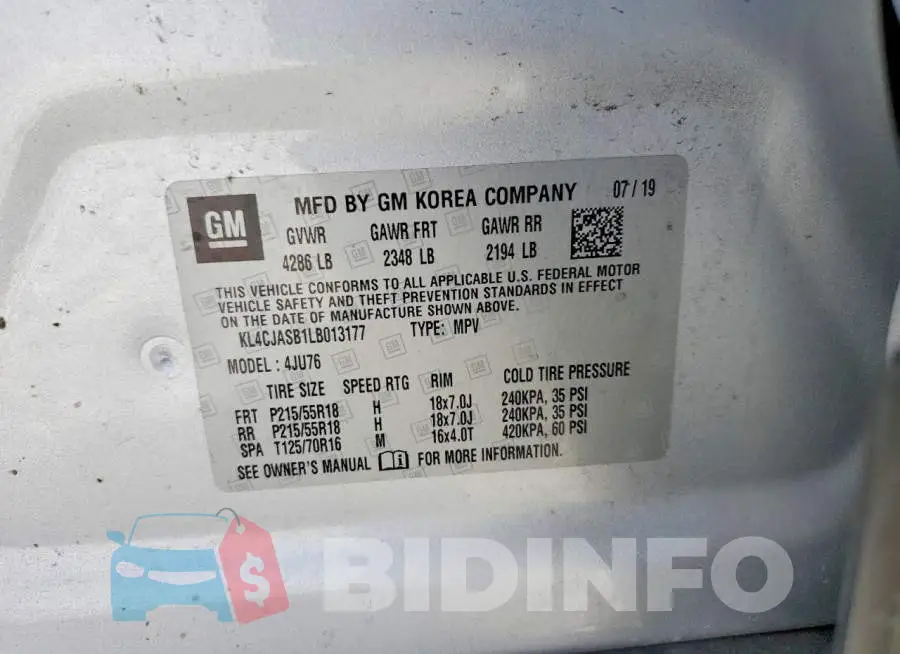KL4CJASB1LB013177 Photo# 12