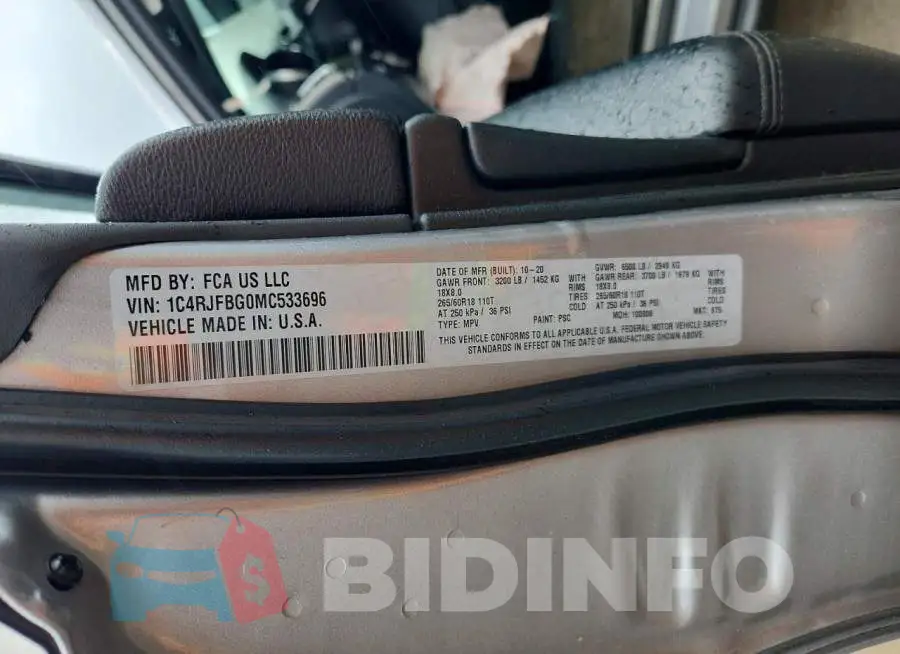 1C4RJFBG0MC533696 Photo# 13
