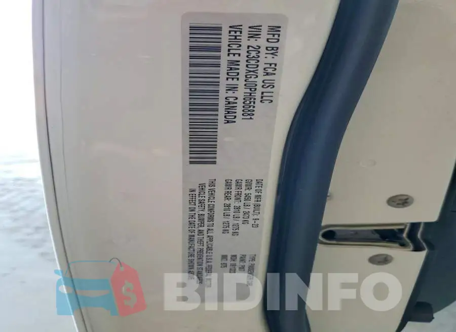 2C3CDXGJ0PH656881 Photo# 13