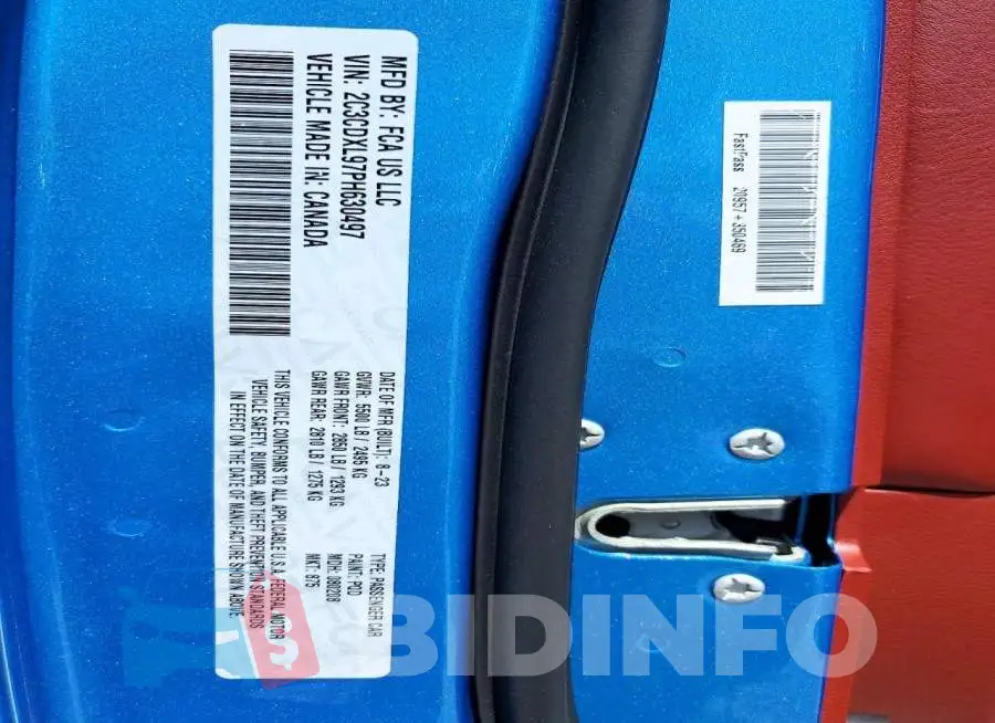 2C3CDXL97PH630497 Photo# 12