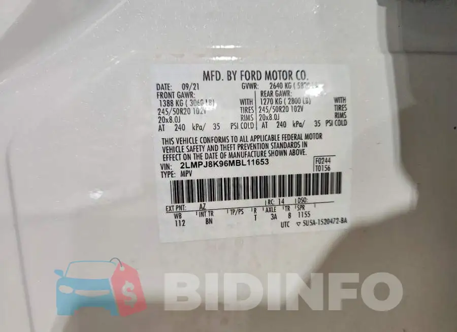 2LMPJ8K96MBL11653 Photo# 13