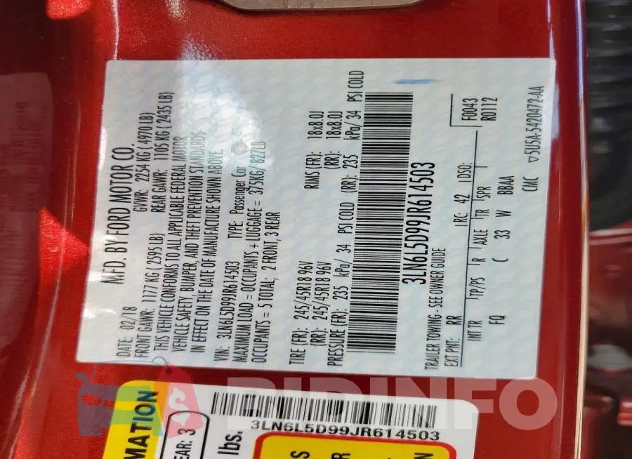 3LN6L5D99JR614503 Photo# 12