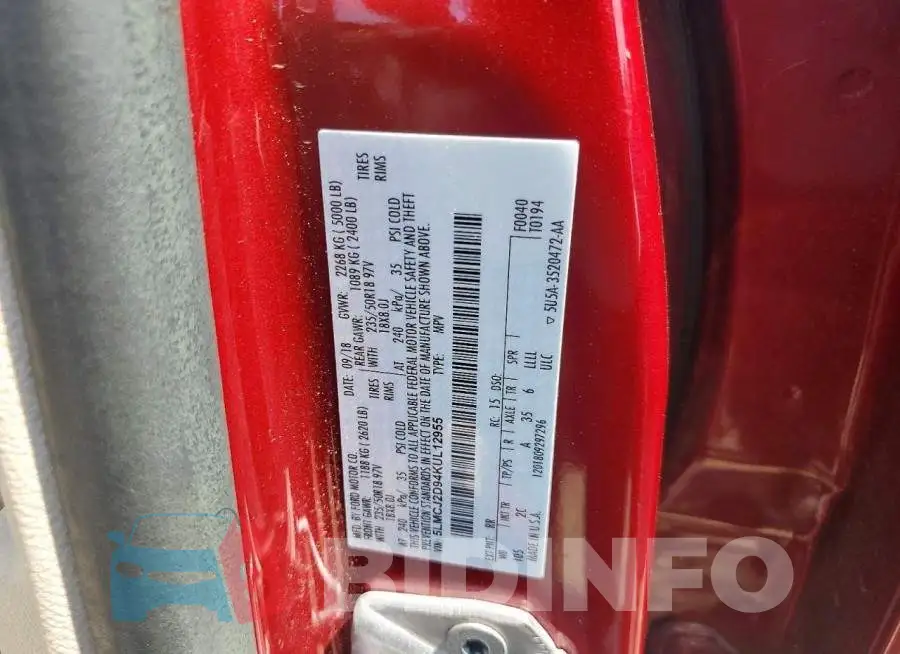 5LMCJ2D94KUL12955 Photo# 13