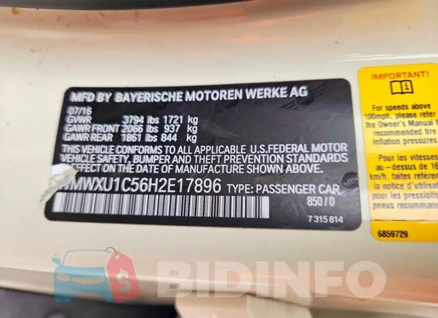 WMWXU1C56H2E17896 Photo# 12