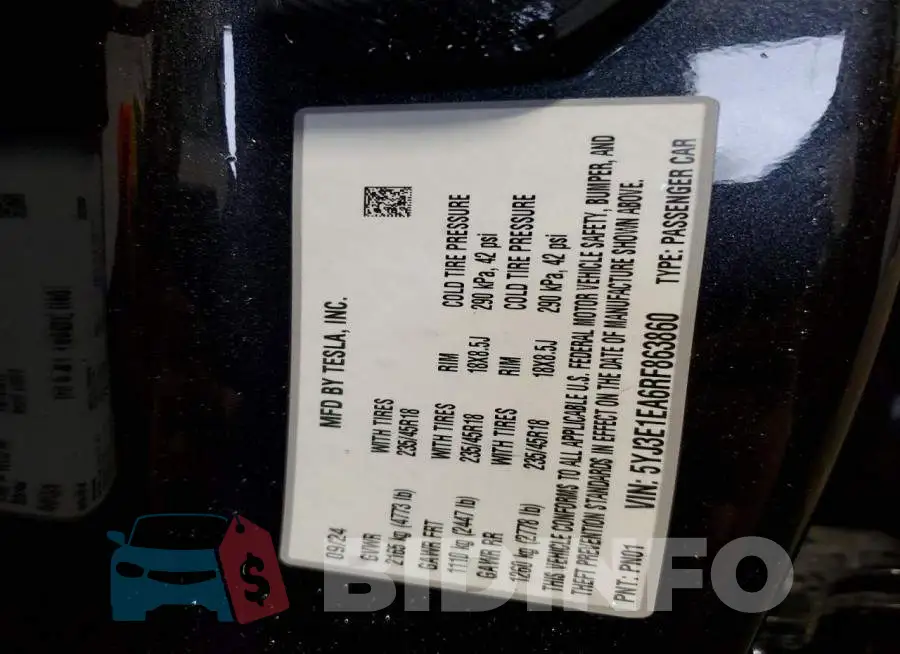 5YJ3E1EA6RF863860 Photo# 12