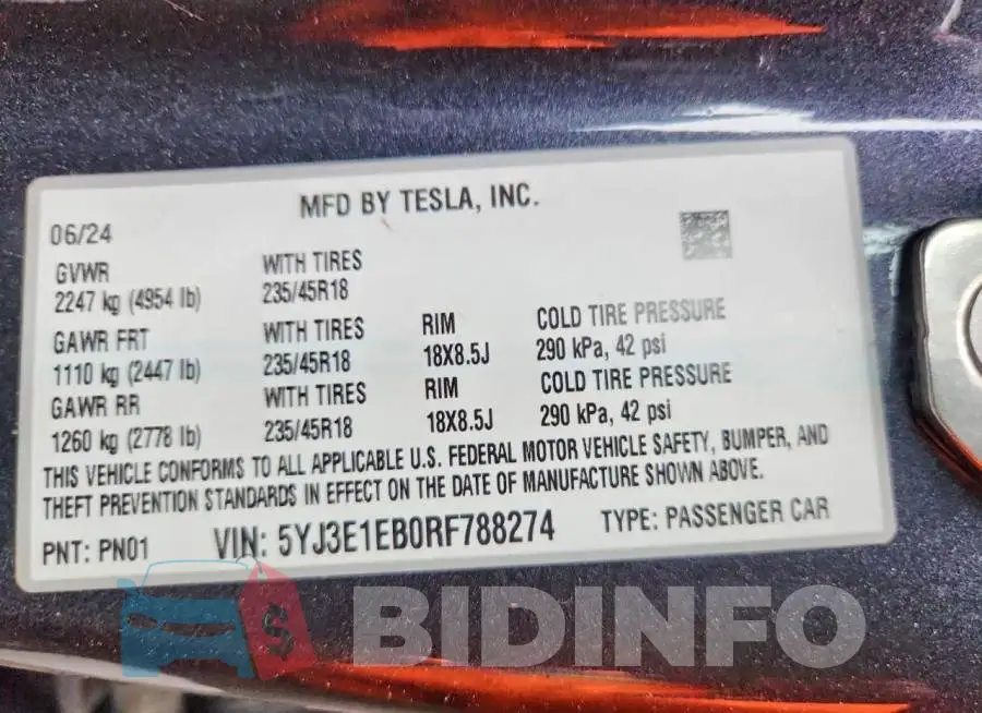 5YJ3E1EB0RF788274 Photo# 13