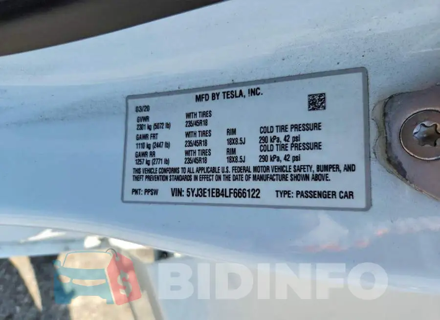 5YJ3E1EB4LF666122 Photo# 13
