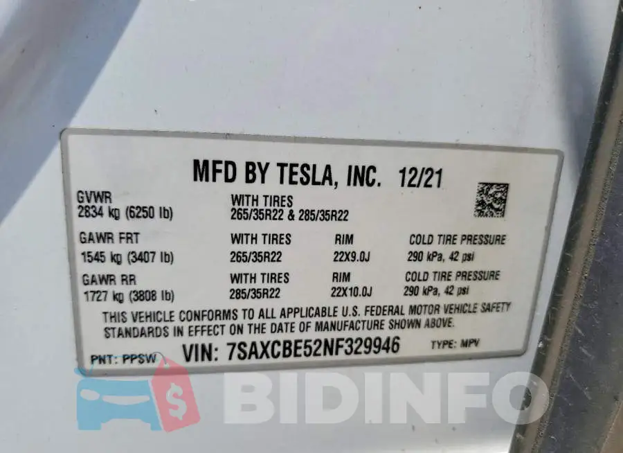 7SAXCBE52NF329946 Photo# 14