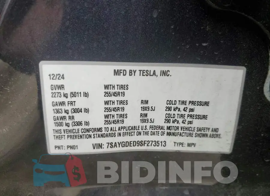 7SAYGDED9SF273513 Photo# 13