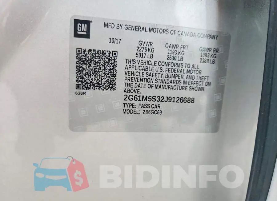 2G61M5S32J9126688 Photo# 13