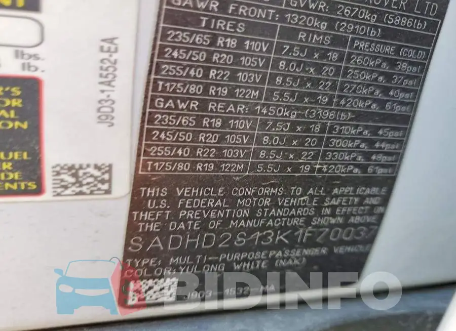 SADHD2S13K1F70037 Photo# 12