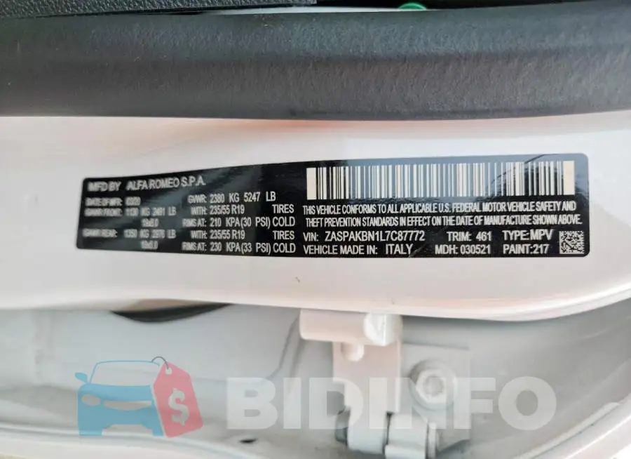 ZASPAKBN1L7C87772 Photo# 14