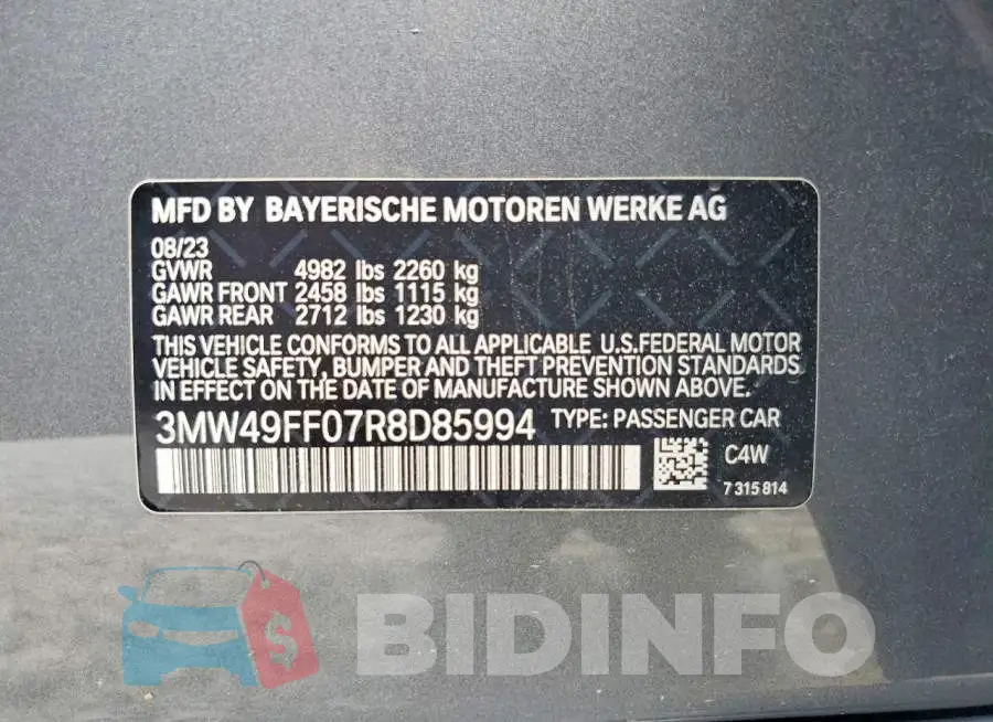 3MW49FF07R8D85994 Photo# 12