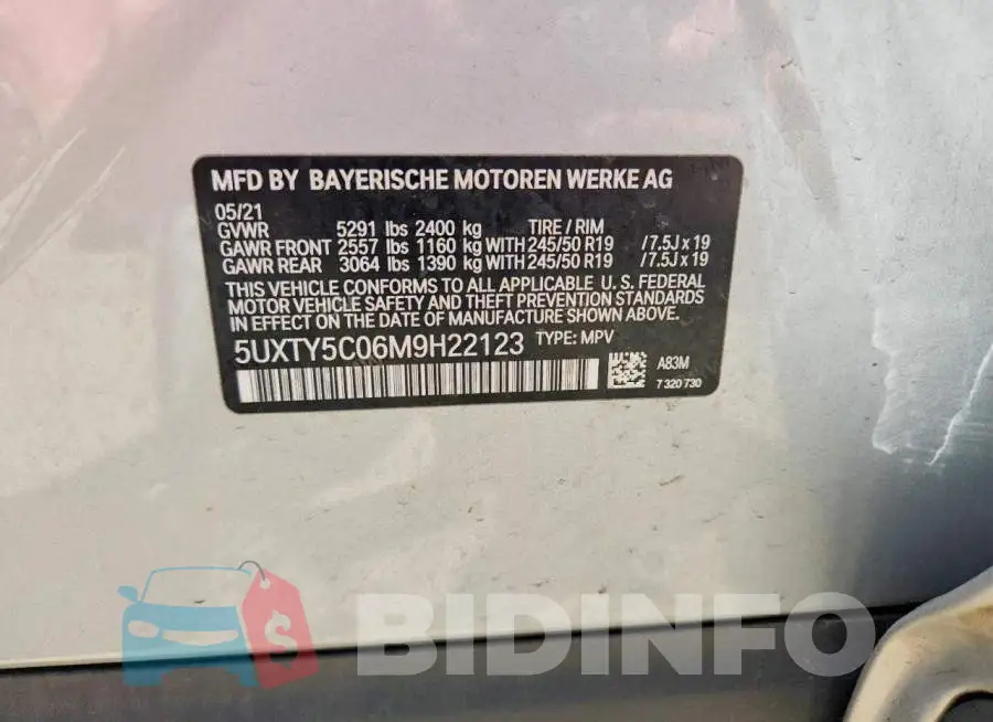 5UXTY5C06M9H22123 Photo# 13