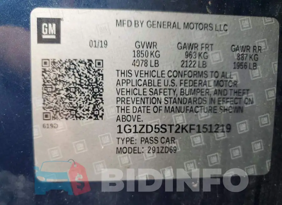 1G1ZD5ST2KF151219 Photo# 12