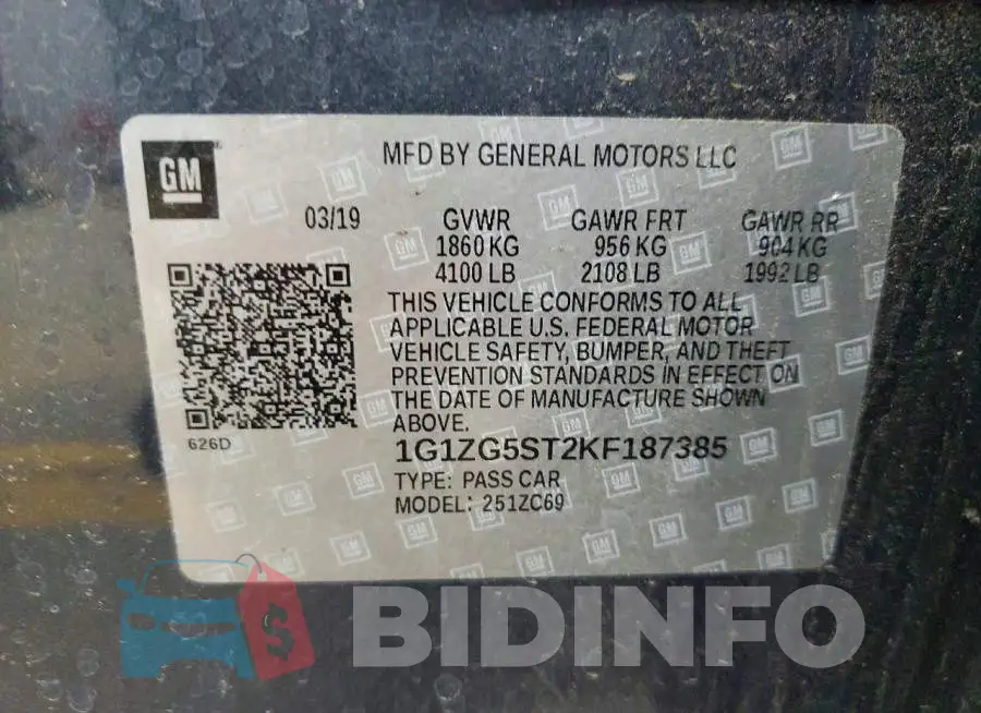 1G1ZG5ST2KF187385 Photo# 12