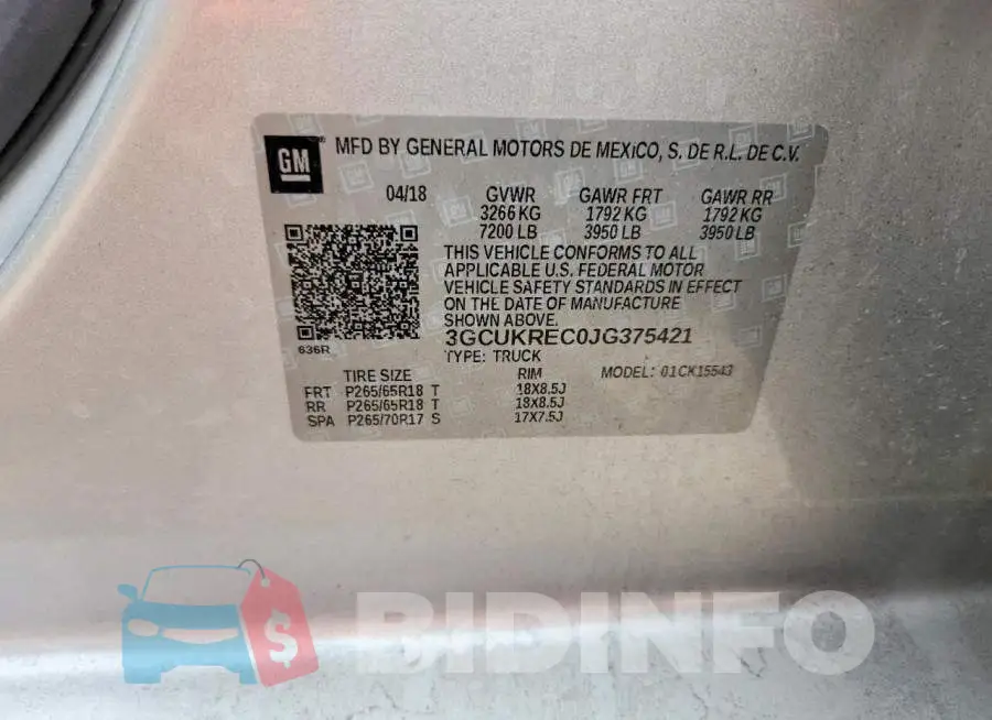 3GCUKREC0JG375421 Photo# 12