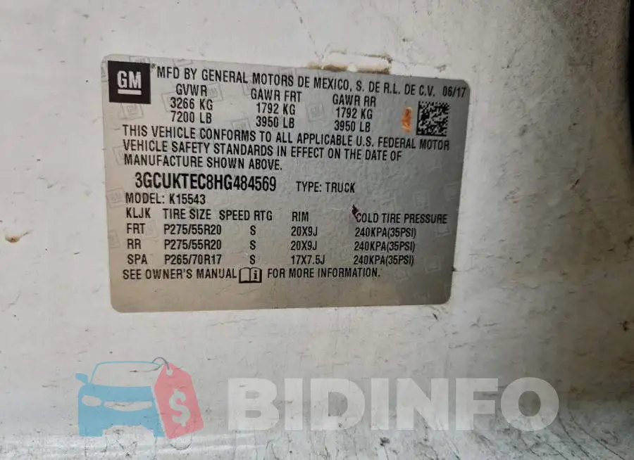 3GCUKTEC8HG484569 Photo# 12