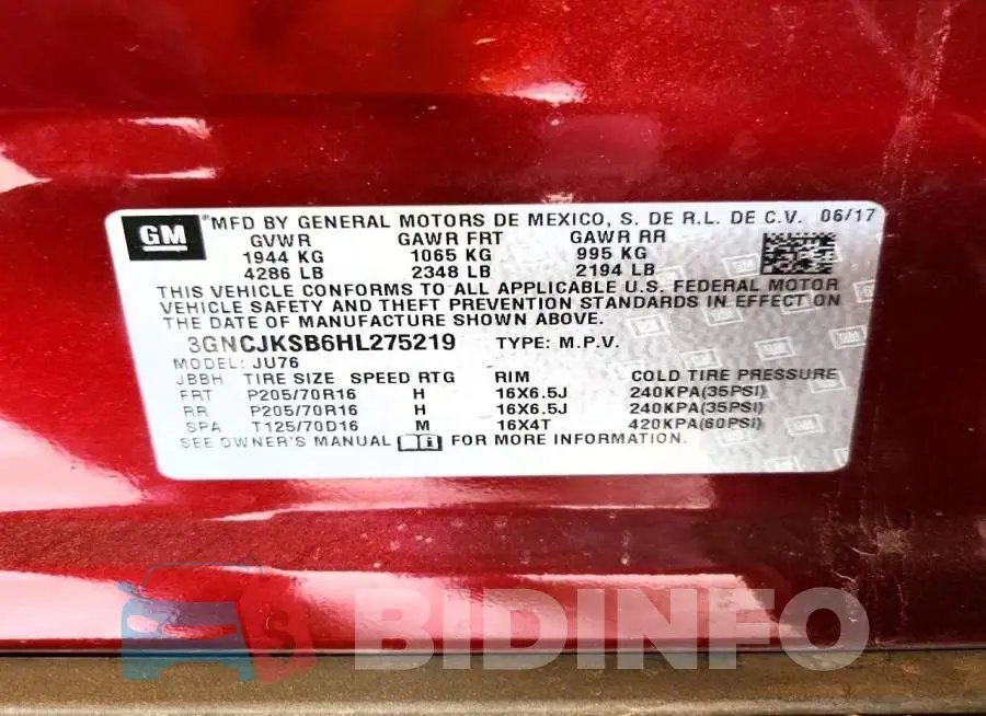 3GNCJKSB6HL275219 Photo# 12