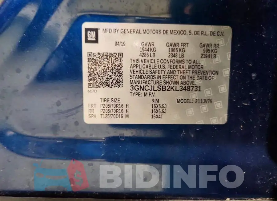 3GNCJLSB2KL348731 Photo# 13