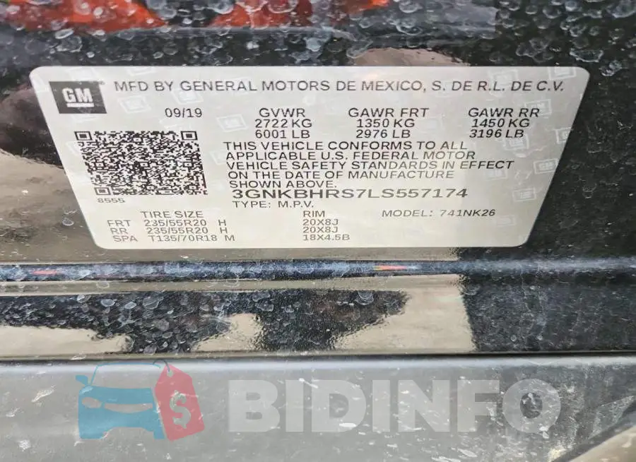 3GNKBHRS7LS557174 Photo# 14