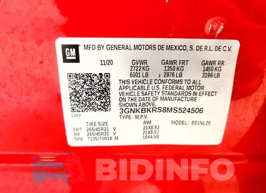 3GNKBKRS8MS524506 Photo# 14