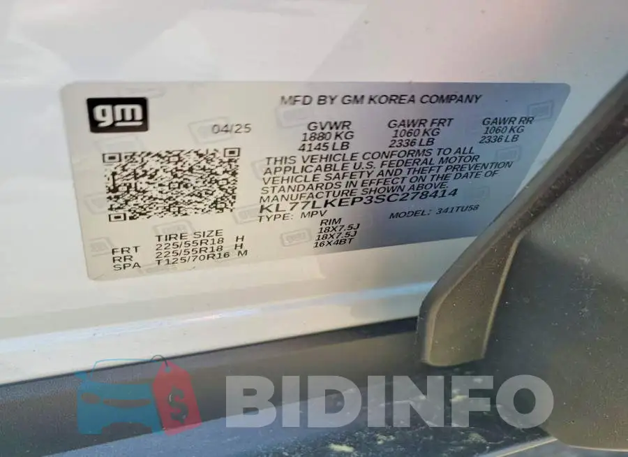 KL77LKEP3SC278414 Photo# 13